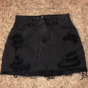 Hollister high rise denim skirt